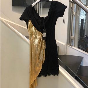 Beautiful pinko lace and chain glam dress